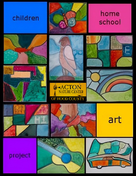 ANC homeschool children’s art project: a colorful grid of student artwork